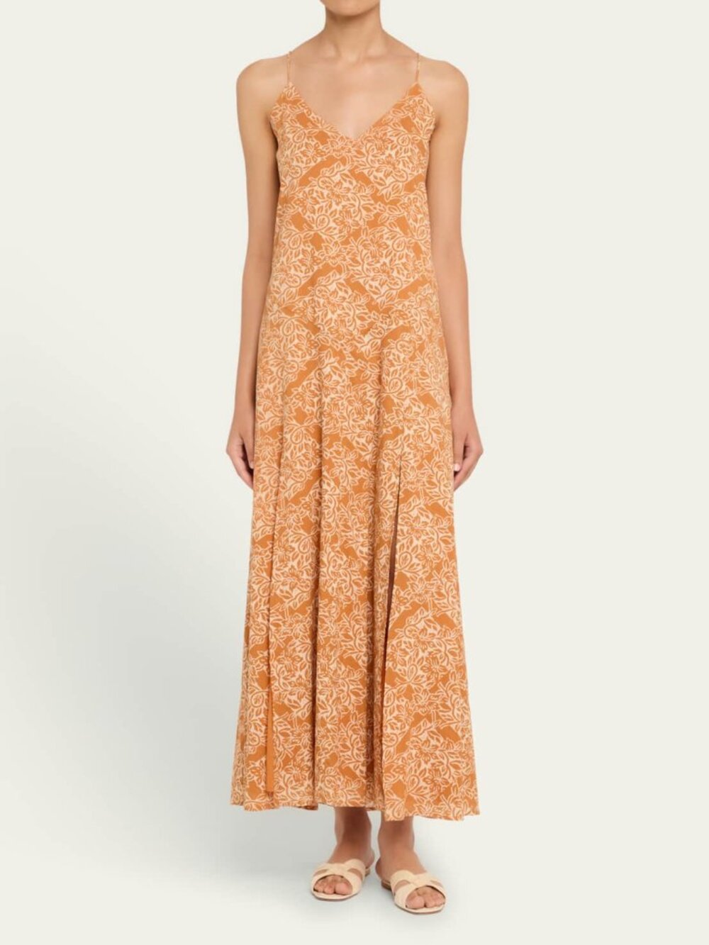 Hannah Artwear Cotton Block-Print Maxi Dress